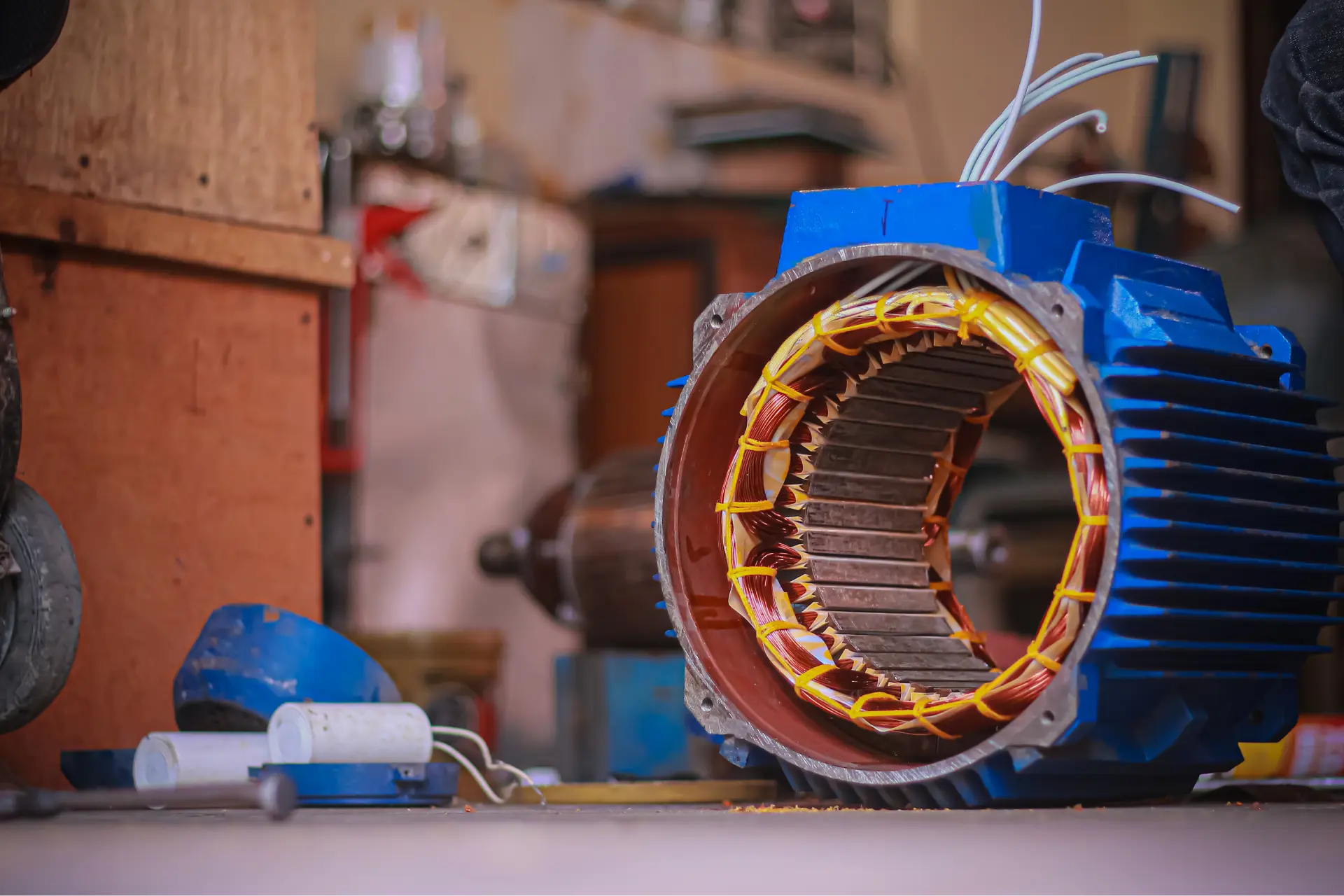 Elmotor i workshopmiljö